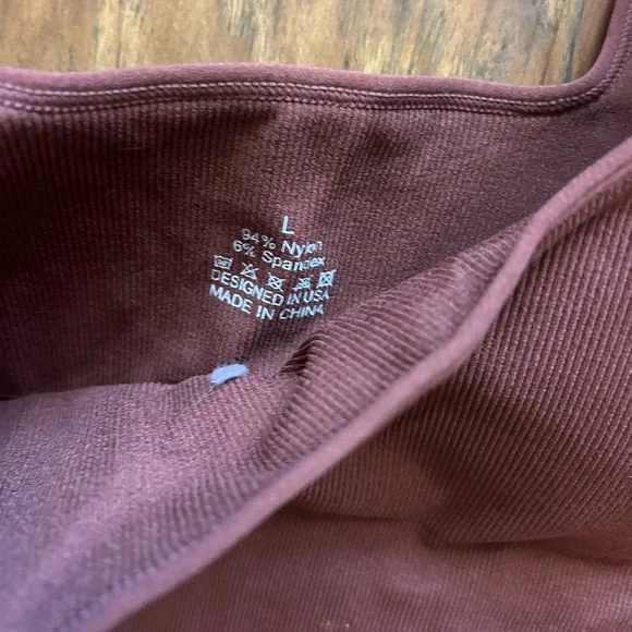 Popilush Seamless Square Neck One Piece Sport Jumpsuit in brown worn once - Picture 3 of 7